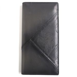 Berluti Berluti Scritto Leather Long Wallet Gray Leather Long Wallet E0291P